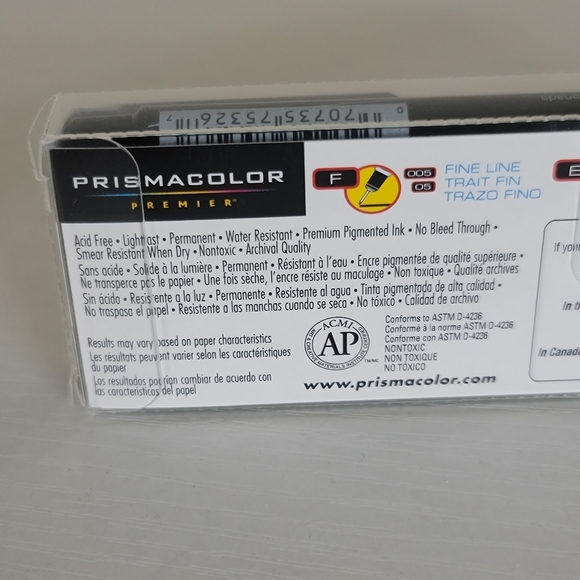 Prismacolor Premier IllustrationMarkers Assorted Tips Black 4 Count Fine Chisel - Picture 4 of 7